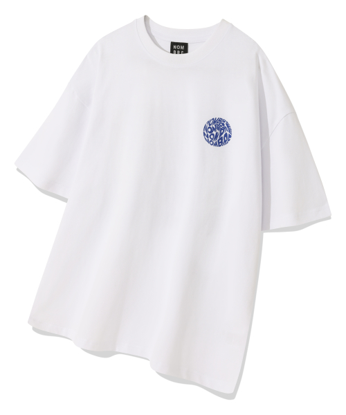 Blue Logo Overfit Short Sleeve Tee [White]