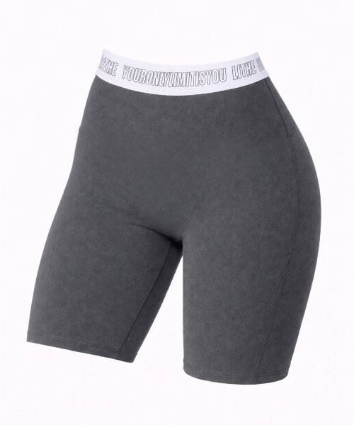 Байкерские брюки на резинке_Grey/White резинка