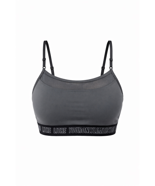 Топ-бра из сетки на резинке_Grey/Black