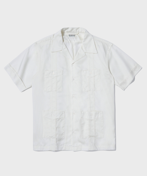 4PK CUBAN COLLAR HALF SHIRT_OFF WHITE