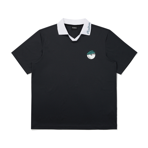 bucket mesh collar tee BLACK(MAN)