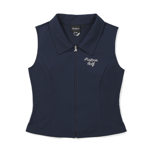 collar sleeveless vest NAVY(WOMAN)
