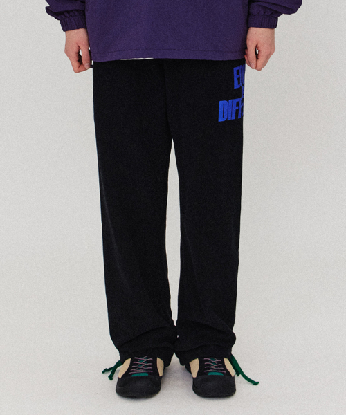 Golden string jogger pants_Black