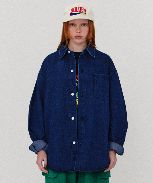 Washed denim over shirts_Blue