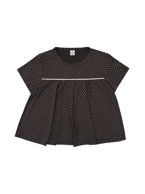 Dot Flared Tee (Brown)
