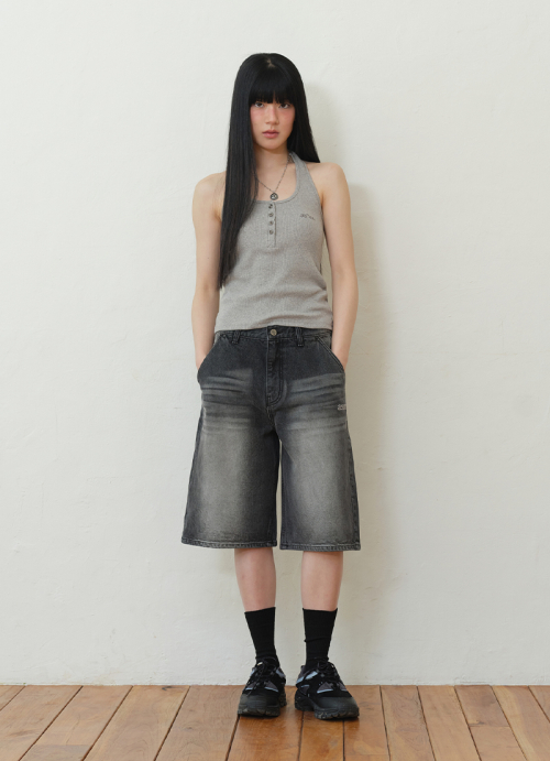 ASON アズオン　STONE DENIM BURMUDA PANTS 애즈온(ASON) STONE DENIM BURMUDA PANTS - 사이즈 & 후기 | 무신사