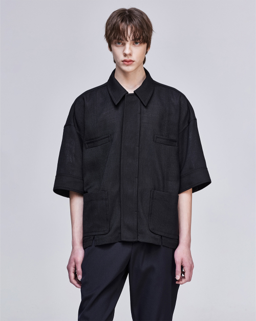 Полукуртка SONGZIO Collection с кокон-воротником Black SH3JP705BK