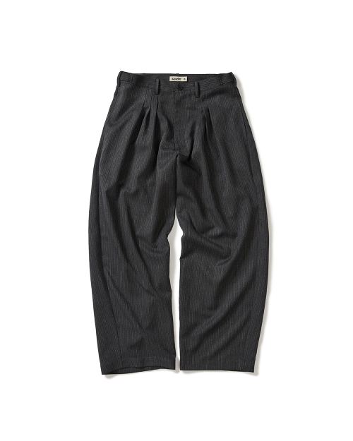 Herringbone pleat pants / Charcoal