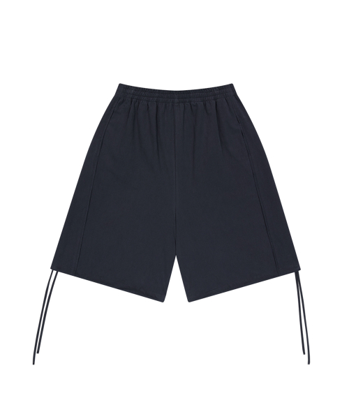 038 LINE COTTON SHORTS NAVY