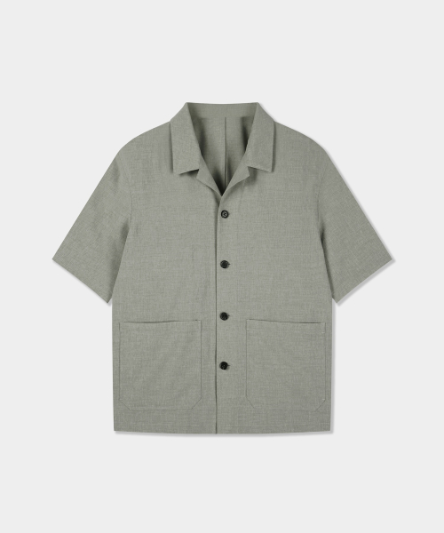 Comfort Open Collar рубашка - Light Khaki