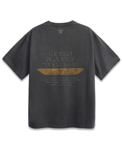 [DOFF JASON X IRON MAIDEN] Vintage World Tour T-shirt CHARCOAL
