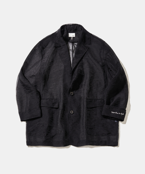 Nightshade Sheer Mesh Blazer Jacket J34 Black