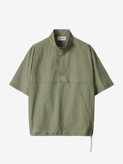 LETTERING ANORAK ZIP-UP FOR MEN_KHAKI