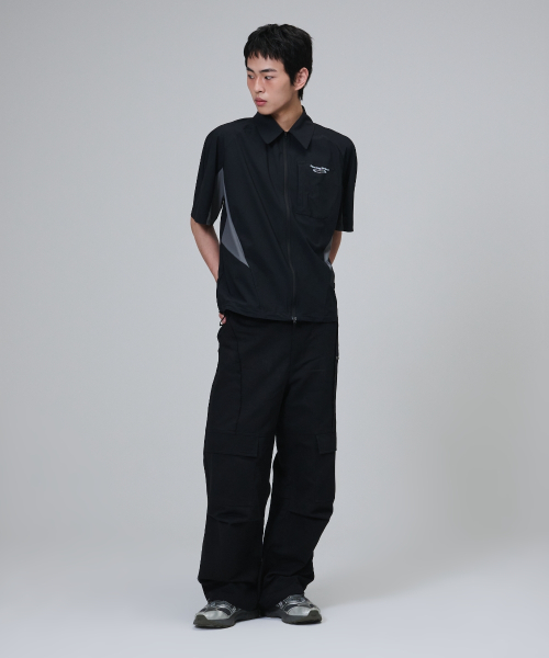 오프닝프로젝트() Shield Cutted Cargo Pant - Black 상품 이미지