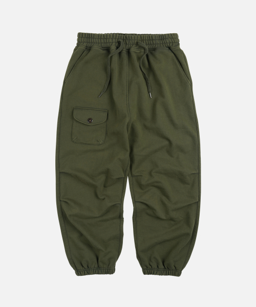 ARMY TWO TUCK SWEAT PANTS _ OLIVE