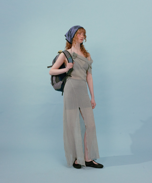 ◆Loulouseoul◆ Wave Sheer Dress Mint Wave Sheer Dress (Mint) - LOULOUSEOUL