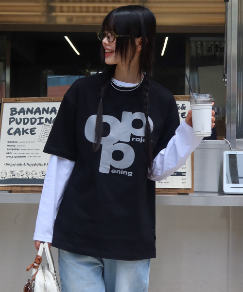 오프닝프로젝트() OPP Logo T Shirt - Black 상품 이미지
