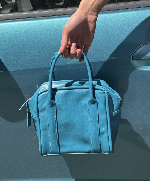 mini box bag (aqua)