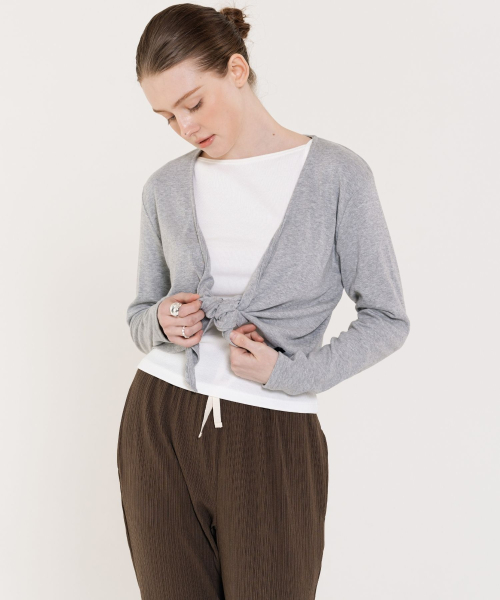 Summer Wrap Cardigan серый