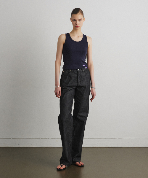 BREEZE STRAIGHT DENIM PANTS_BLACK