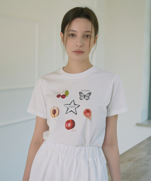 블레티(VLETI) Fruity Artwork T-shirt (white) - 사이즈 & 후기 | 무신사