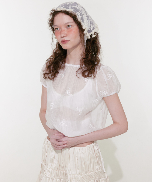 Flower String Blouse (белый)