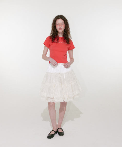 【LOULOUSEOUL】Tutu Midi Skirt (White) Pirouette Midi Tulle Skirt in Iconic White | Chello