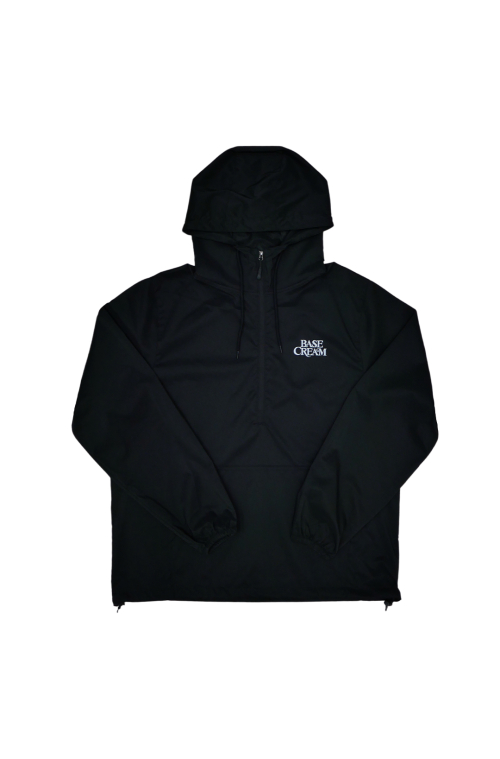 REFLECTIVE LOGO HALF-ZIP ANORAK JACKET_BLACK