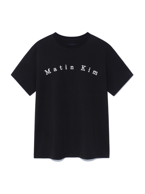★Matin Kim★COLOR POINT ARCH LOGO TOP IN BLACK COLOR POINT ARCH LOGO TOP IN BLACK - MATINKIM