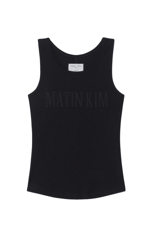 【新品】MATIN KIM LOGO APPLIQUE SLIM TANKTOP MUSINSA公式 | MATIN KIM LOGO APPLIQUE SLIM TANK TOP IN BLACK
