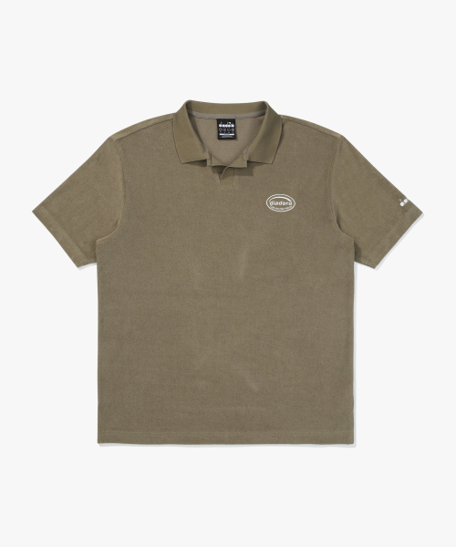 Махровое поло с коротким рукавом KHAKI