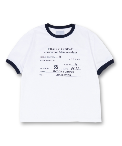 Футболка CHARLESTON с окантовкой White (Navy)