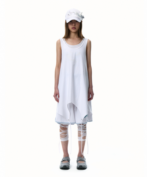 [OJOS] OJOS x NOITOW SHU Asymmetric Mini Dress /追跡付 OJOS] OJOS x NOITOW SHU Asymmetric Mini Dress /追跡付