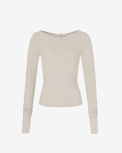 Liv boat neck tee Sand