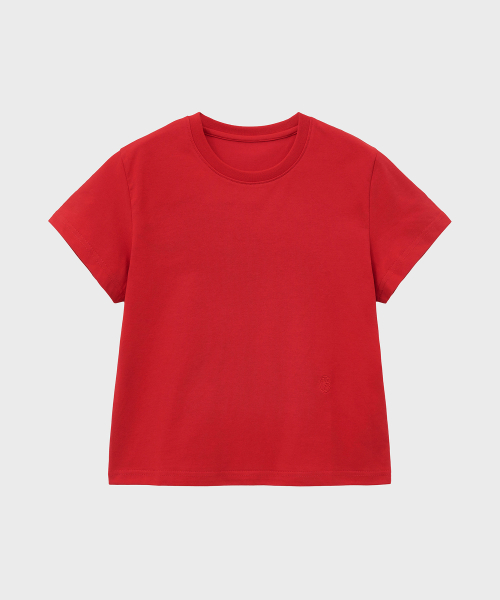 Кроп-топ из хлопка супима Luxe (Red)