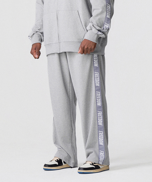 Хлопковые брюки с надписью (Grey)