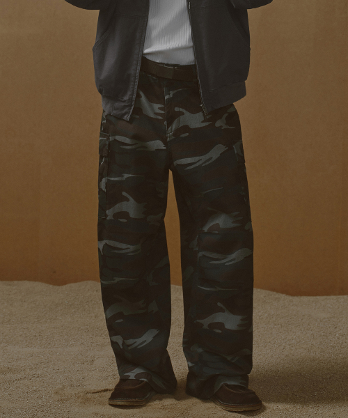 무신사 스탠다드() 카무플라주 엑스트라 와이드 카고 팬츠 [카키/카모] 상품 이미지