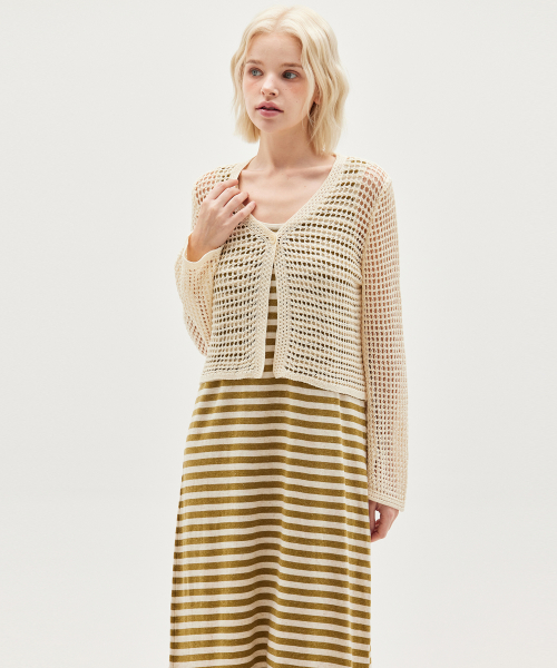 CROCHE SUMMER KNIT CARDIGAN_T513OT803