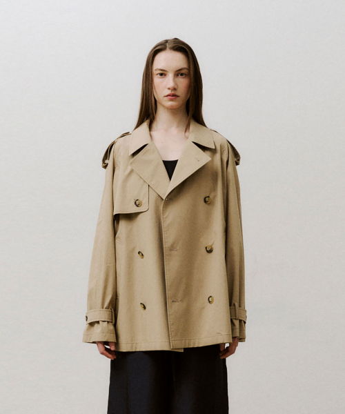 HALF LENGTH TRENCH COAT (BEIGE)