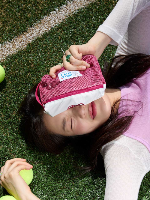 【JOSEPH&STACEY】Mesh Pouch S Hello Kitty 韓国発 JOSEPH&STACEY】Mesh Pouch S Hello Kitty 韓国発