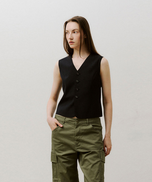SUMMER WOOL WAISTCOAT (NAVY)