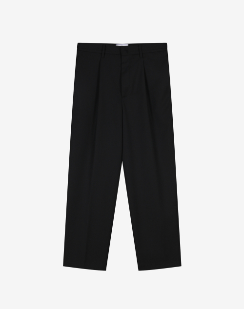Брюки Marcel regular fit с одной складкой [Black]