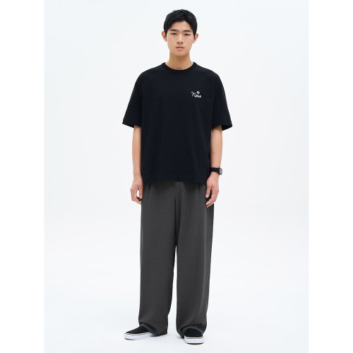 Широкие брюки из крепа на резинке (Grey)