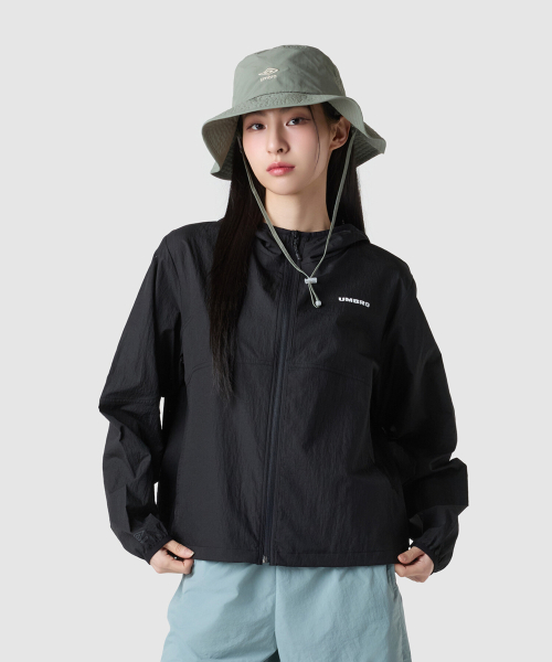 Легкая женская ветровка с капюшоном Light Breeze Black (UQ222CJK66)