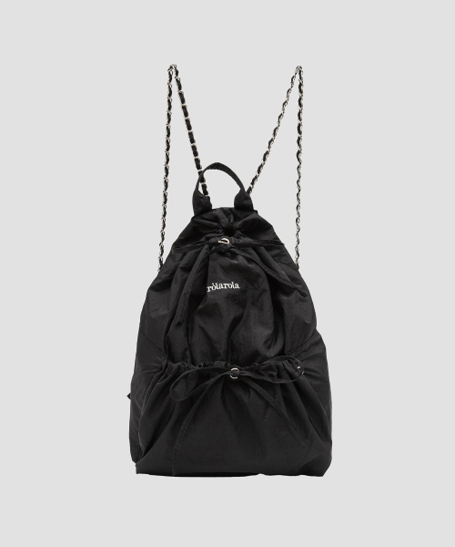 로라로라(ROLAROLA) NYLON CHAIN BACKPACK BLACK - 사이즈