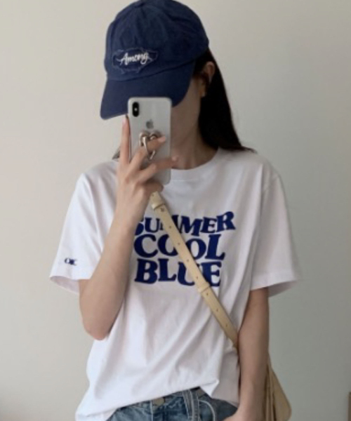 [알로하 PICK] 퍼스널 컬러 레터링 티셔츠 [WHITE]