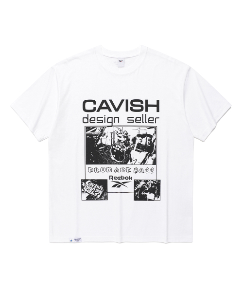 카비시(CAVISH) CAVISH X Reebok DRUM AND BASS SS TEE WHITE