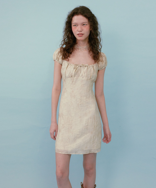 루루서울(LOULOUSEOUL) Muddy Baby Dress (Light Beige