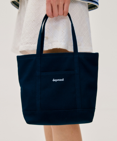 canvas mini tote bag - navy