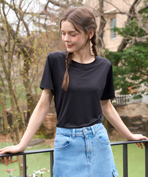 Женская сетчатая футболка из вискозы Ice Mesh Black